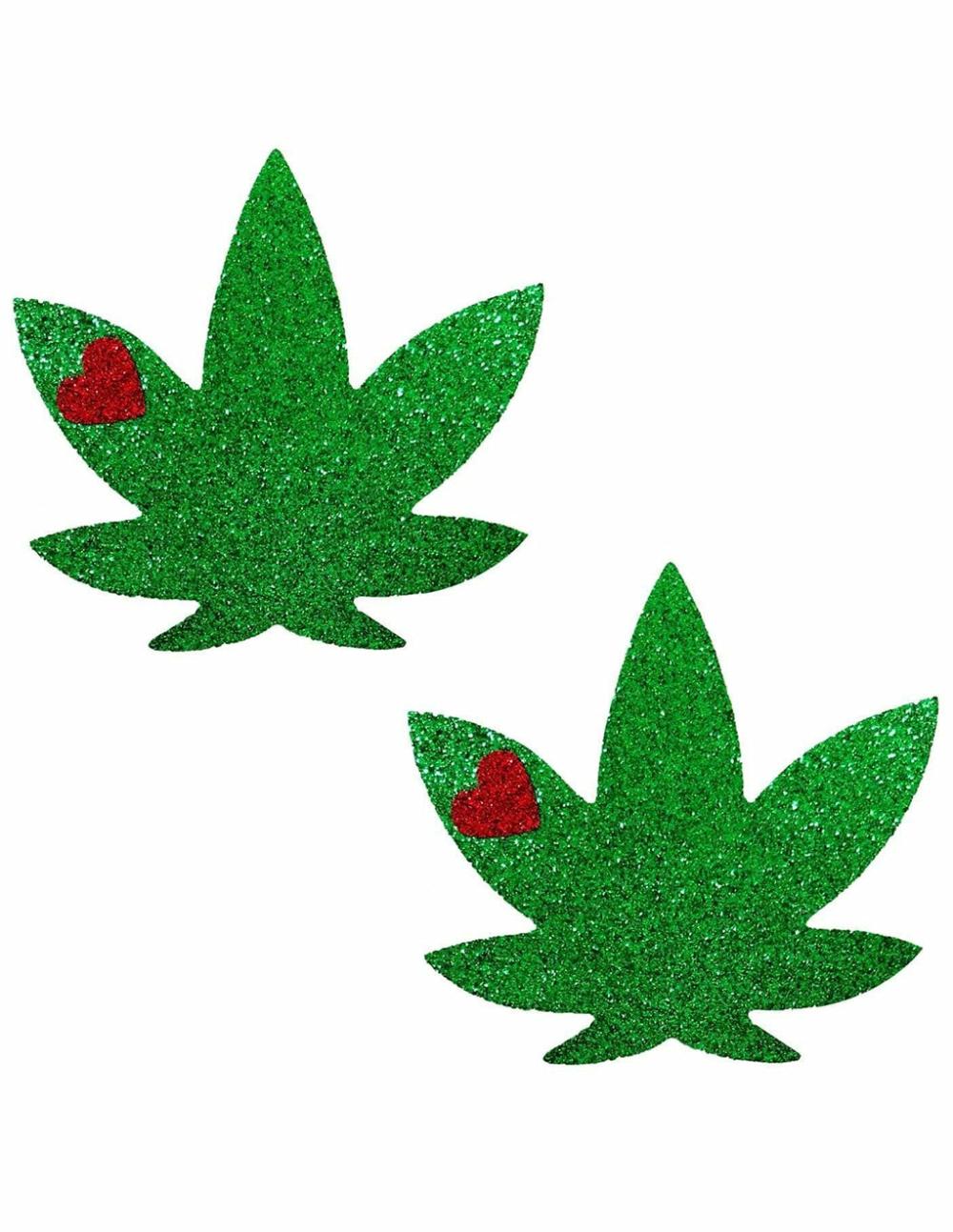 Pasties | Glitter Weed Pasties Lingerie Pasties