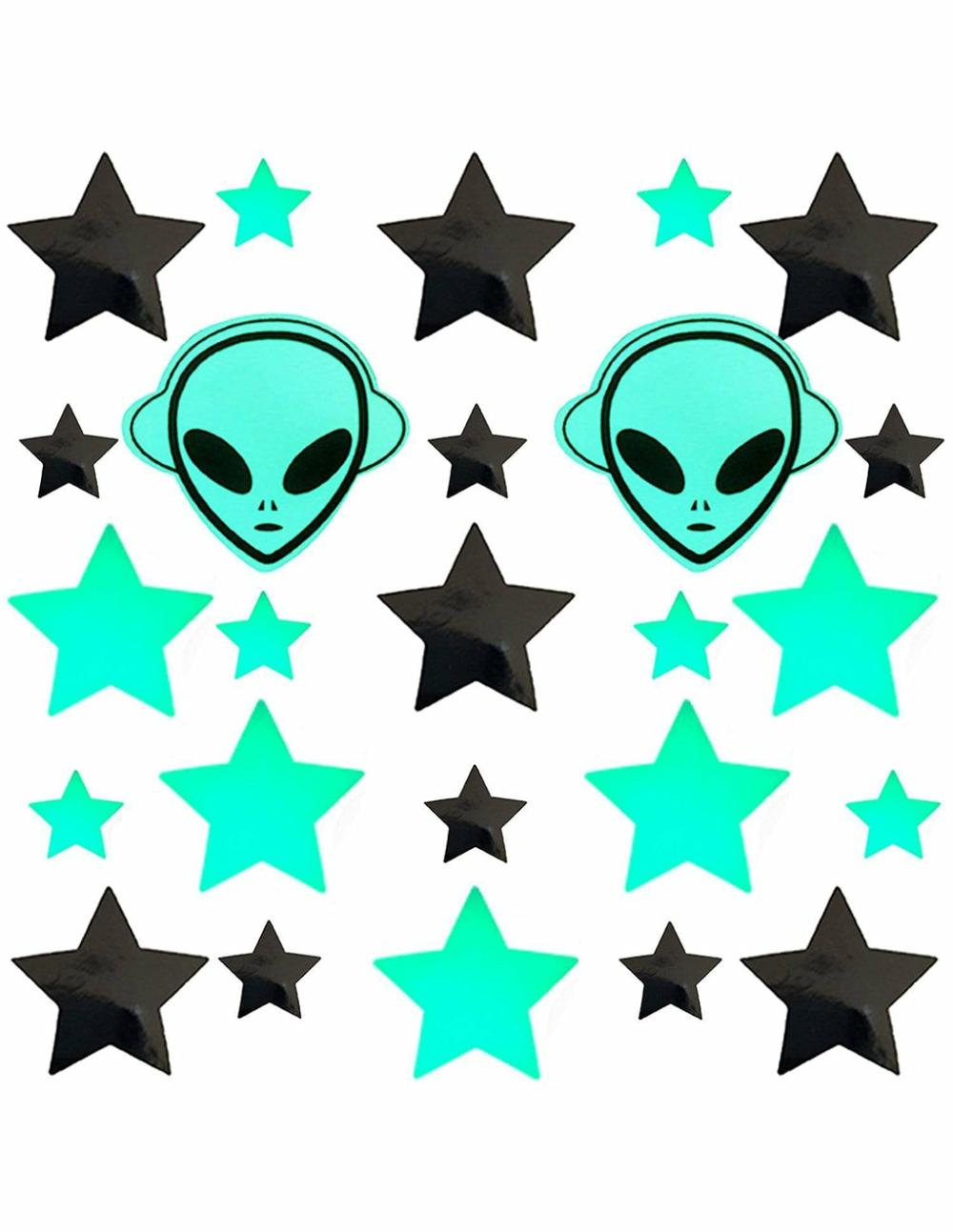 Pasties | Glow Alien & Star Body Pasties Lingerie Pasties