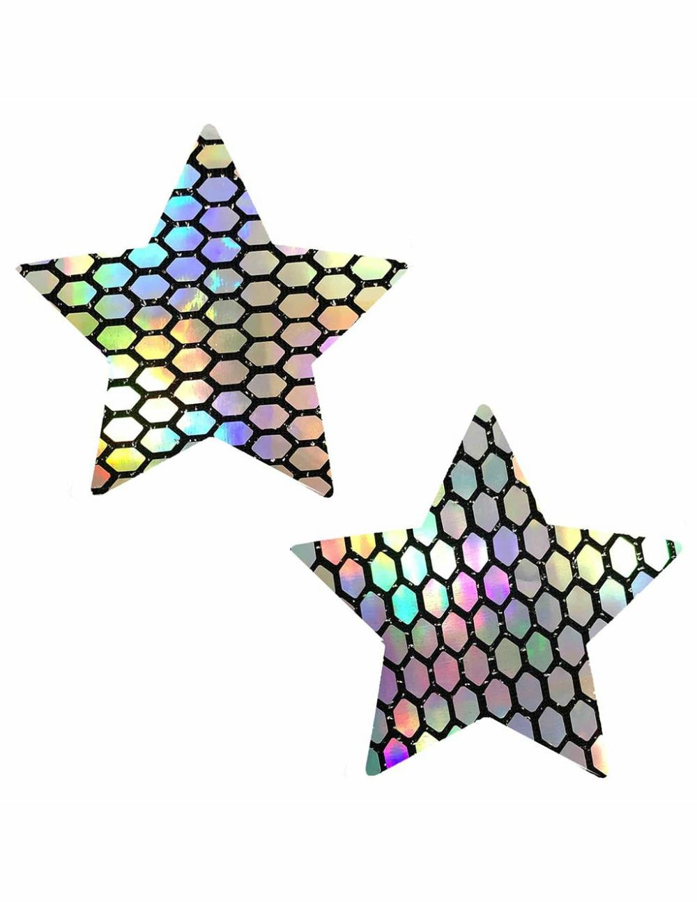 Pasties | Net Holographic Star Pasties Lingerie Pasties